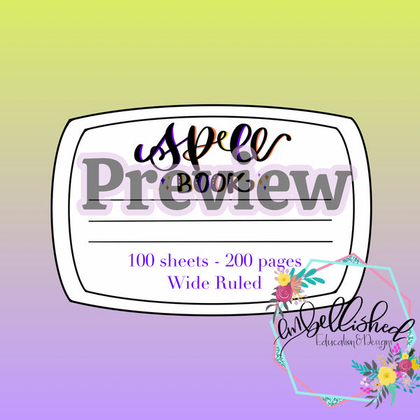 Spell book Hand drawn composition tag png