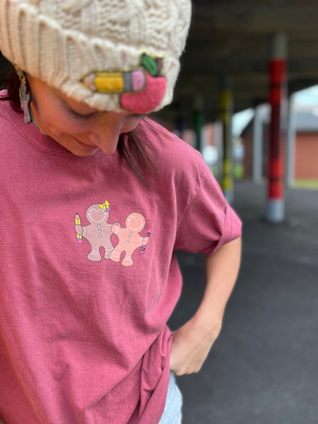 Gingerbread school comfort colors heavyweight t-shirt