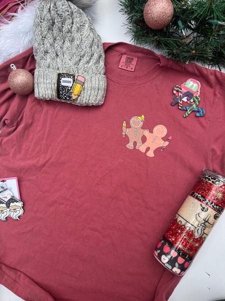 Gingerbread school comfort colors heavyweight t-shirt