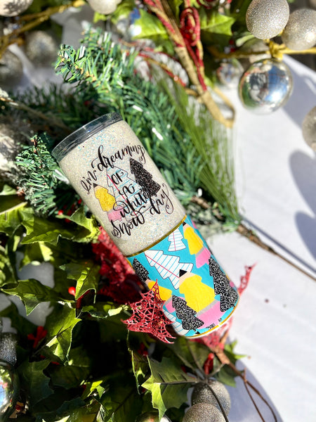 School trees overlapping seamless pattern green