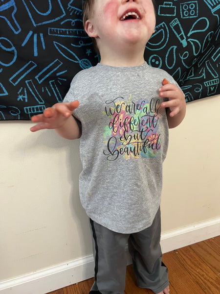We are different but beautiful Toddler jersey t-shirt