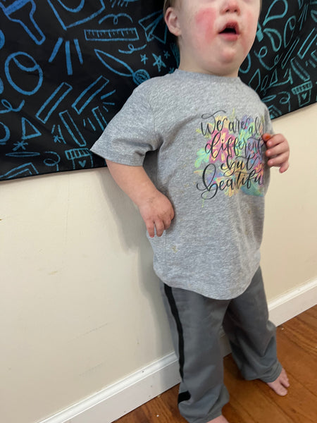 We are different but beautiful Toddler jersey t-shirt