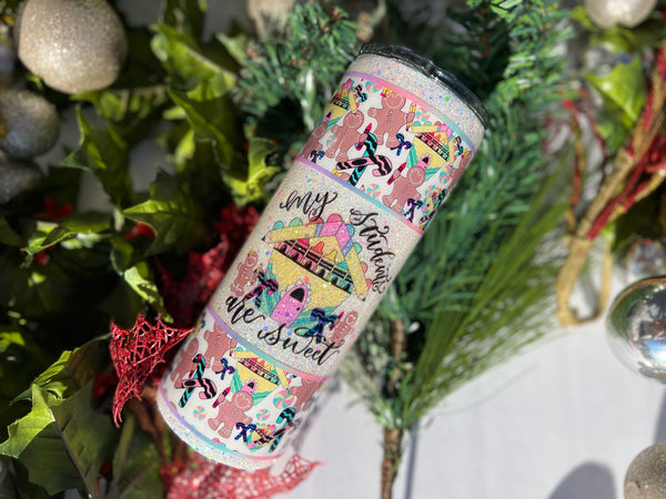 School gingerbread seamless pattern