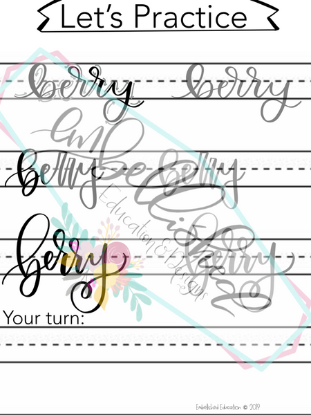 Coloring & Lettering Sheets Tutti Fruity
