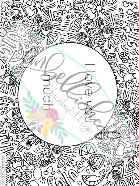 Coloring & Lettering Sheets Tutti Fruity