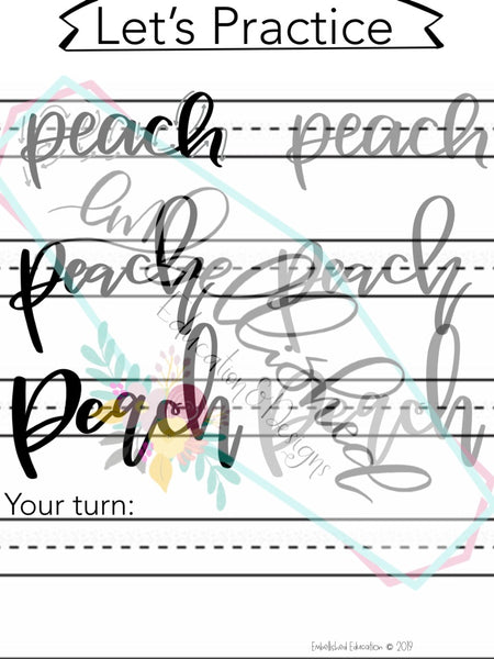 Coloring & Lettering Sheets Tutti Fruity