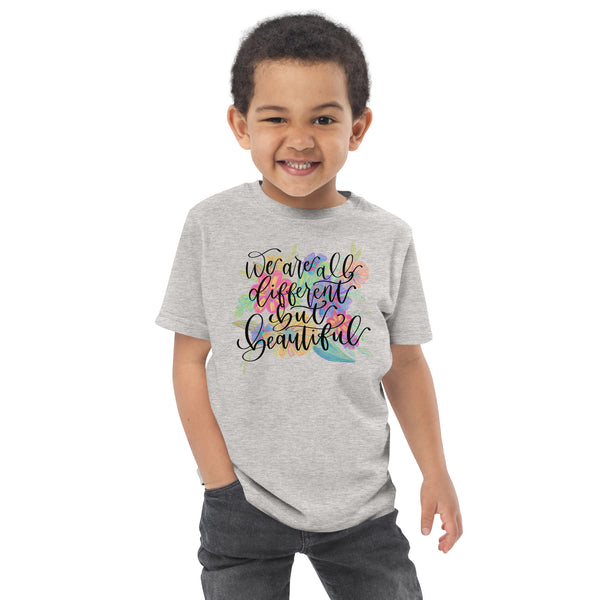 We are different but beautiful Toddler jersey t-shirt