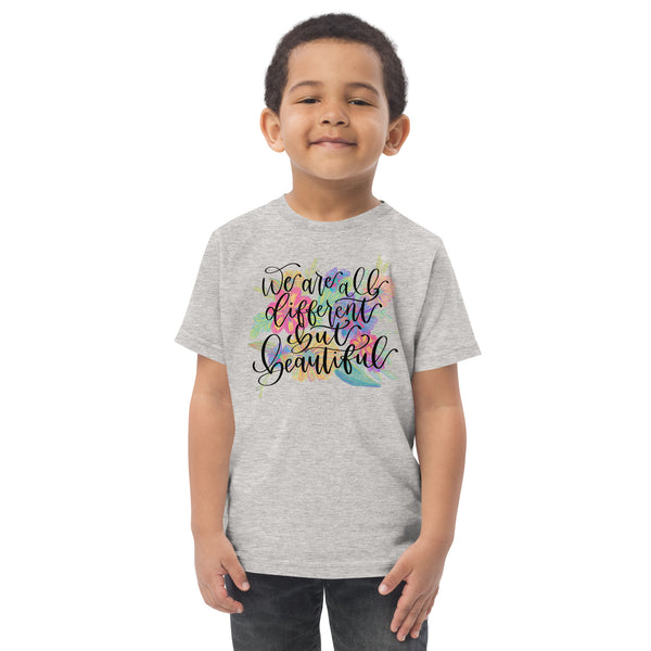 We are different but beautiful Toddler jersey t-shirt