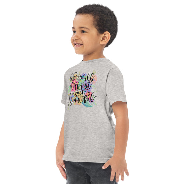 We are different but beautiful Toddler jersey t-shirt