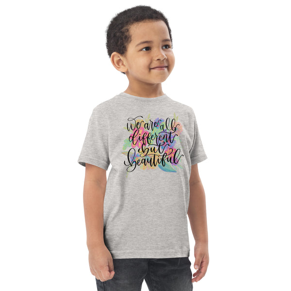 We are different but beautiful Toddler jersey t-shirt