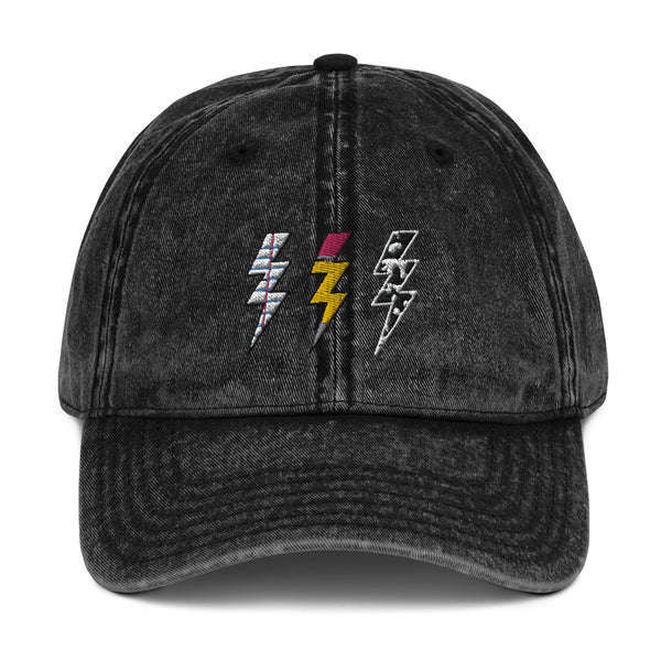 Lightning bolt school Vintage Cotton Twill Cap