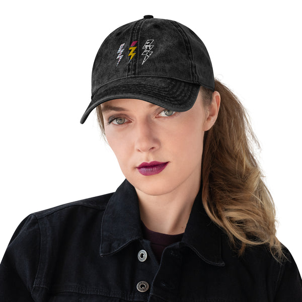 Lightning bolt school Vintage Cotton Twill Cap