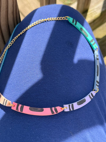 Crayon pastel necklace
