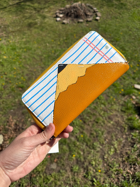 One of a kind painted pencil wallet