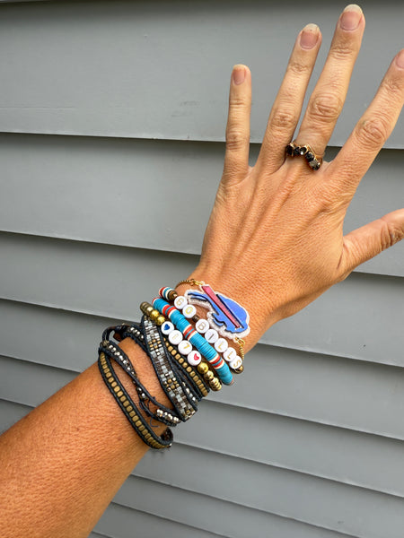 BUF logo marble bracelet