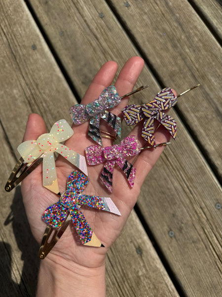Bow barettes and boppy pins