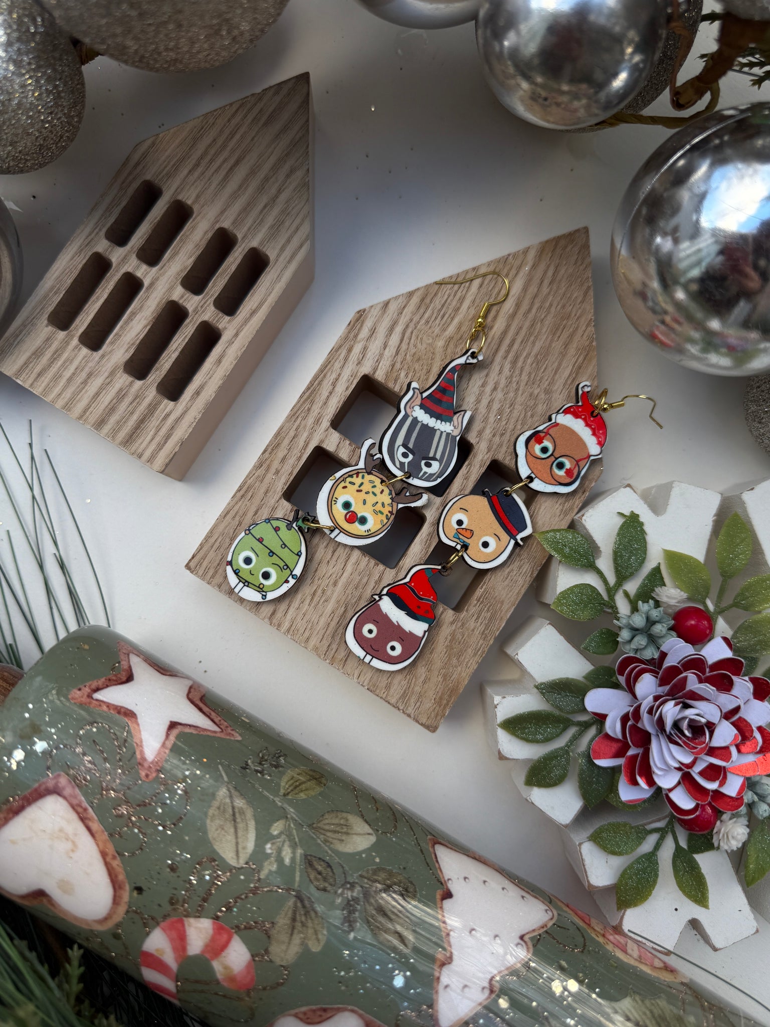 Christmas Food group earrings