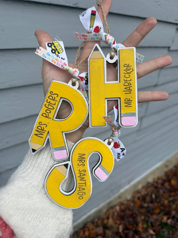 Personalized pencil ornament
