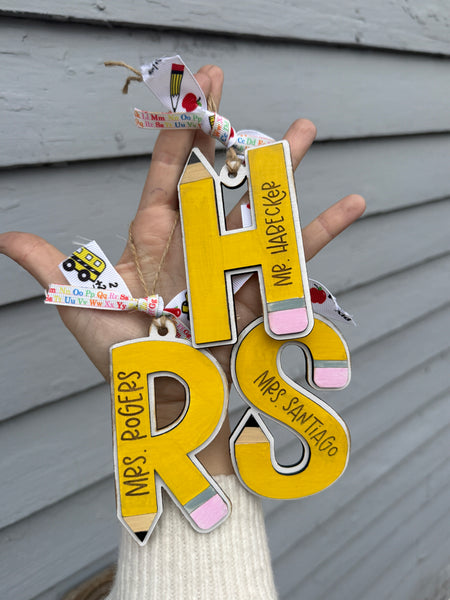 Personalized pencil ornament