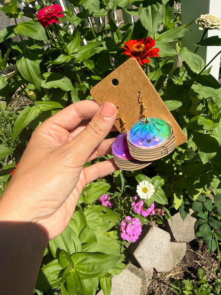 Dumpling rainbow holographic dangle