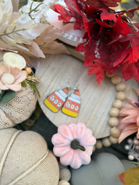 Glue candy corn dangle Earrings