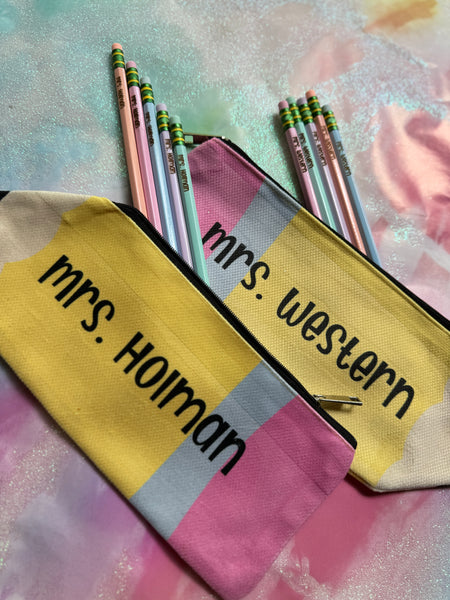 Personalized pencil pouch