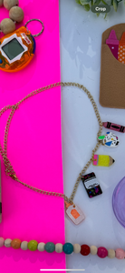 School supply charm necklace