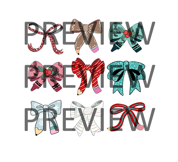 Christmas Bows PNG *DIGITAL ONLY*