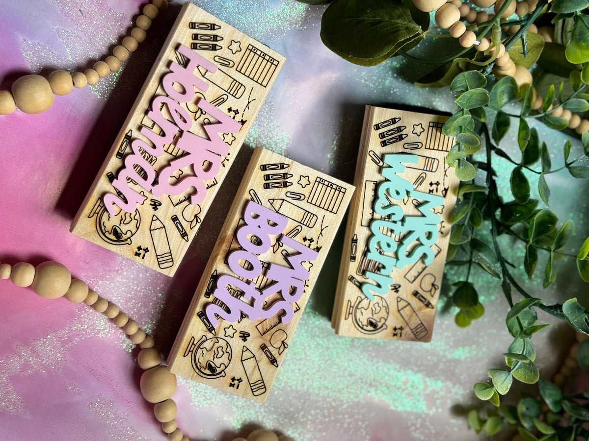 Personalized 3d dry eraser – Embellished Education and Designs