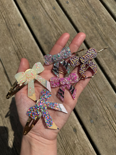 Bow barettes and boppy pins