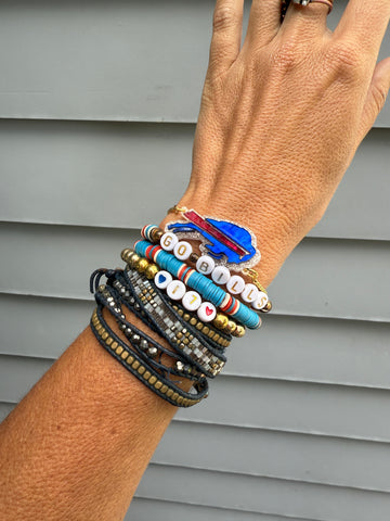 BUF logo marble bracelet