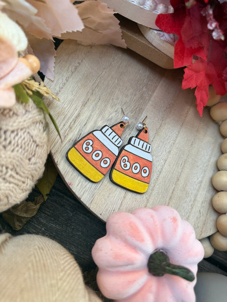Glue candy corn dangle Earrings