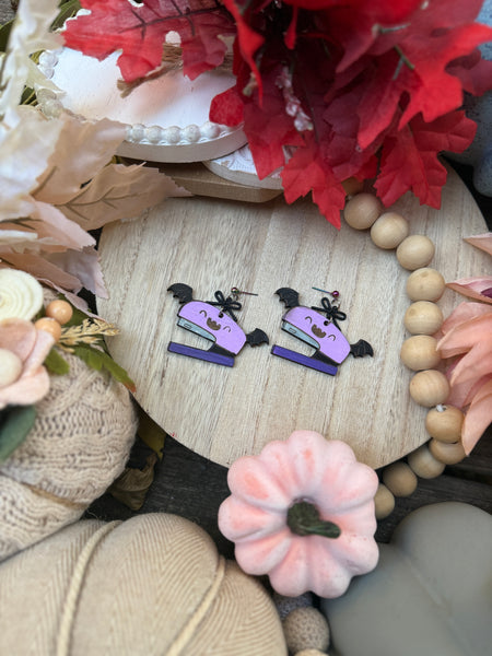 Stapler bat dangle Earrings *preorder* 1-2 week turn around