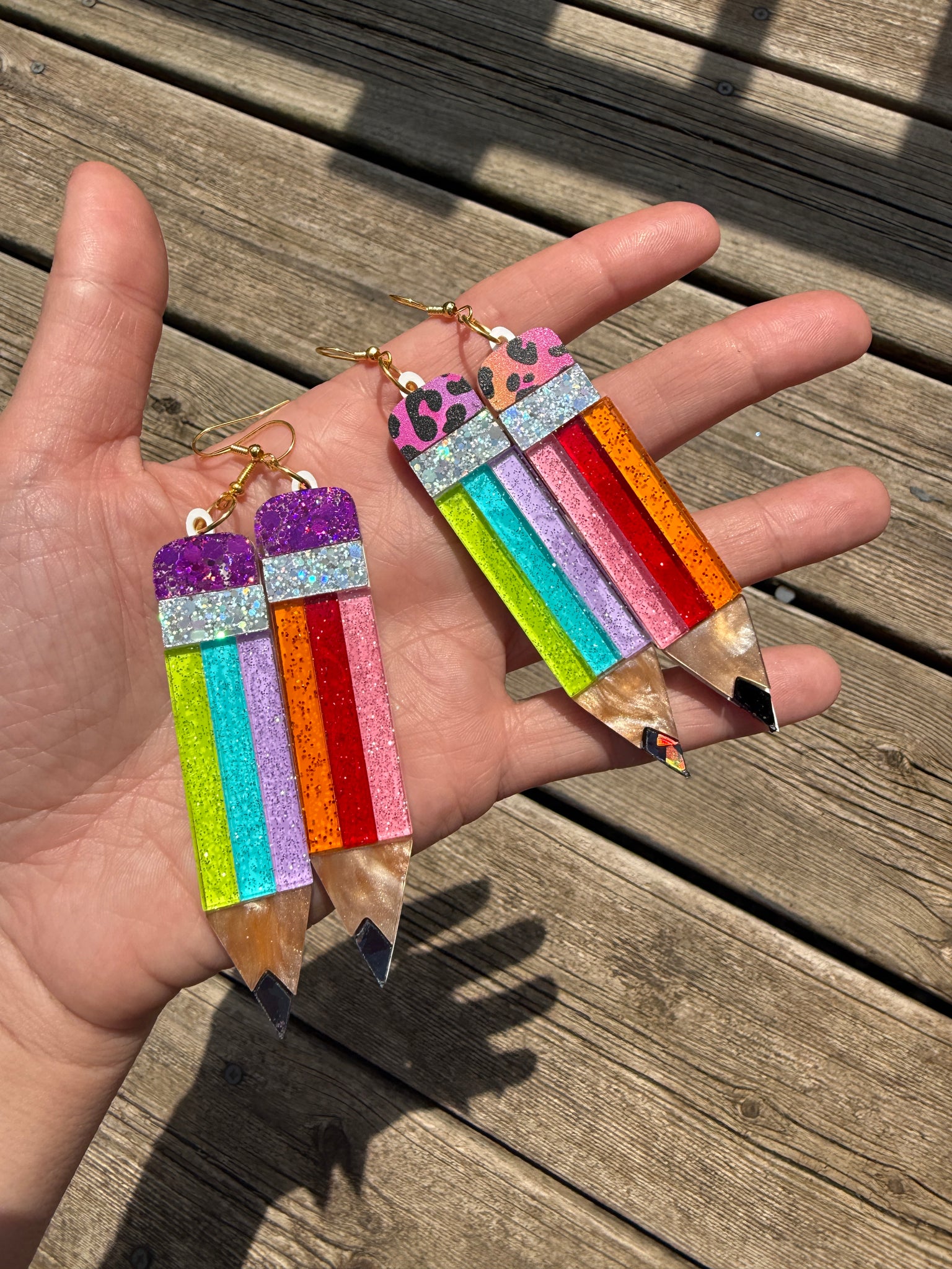 Rainbow pencil dangles