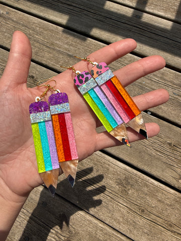 Rainbow pencil dangles