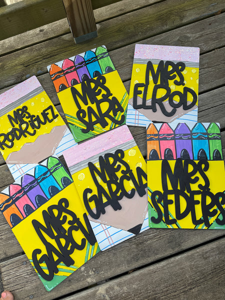 Personalized painted clipboards