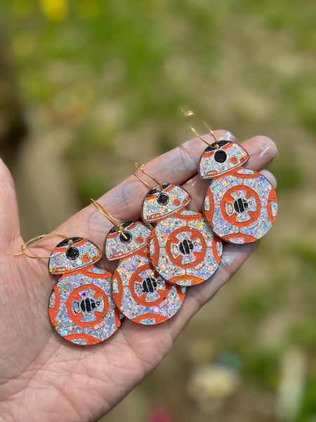 Bb8 dangle earrings