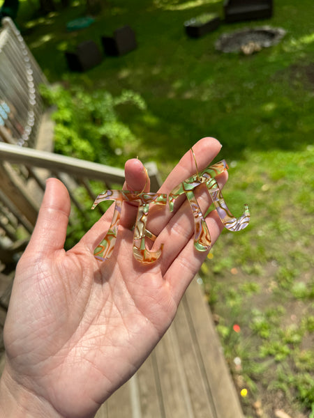 Pie dangle earrings