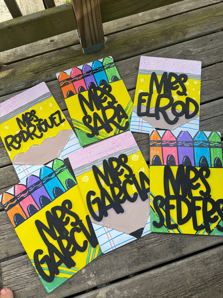 Personalized painted clipboards