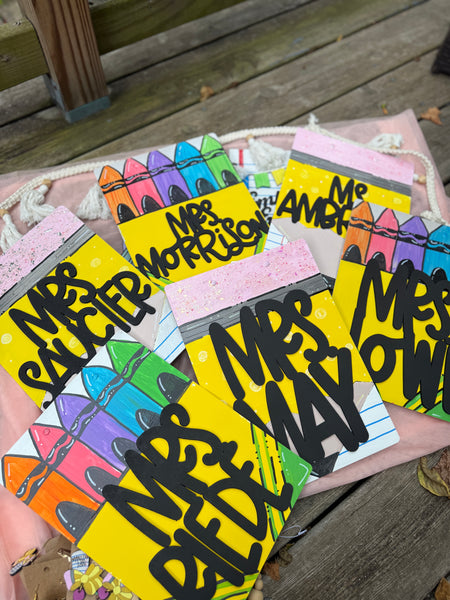 Personalized painted clipboards