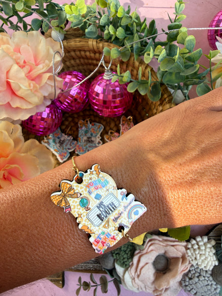 Personalized letter composition doodle bracelet