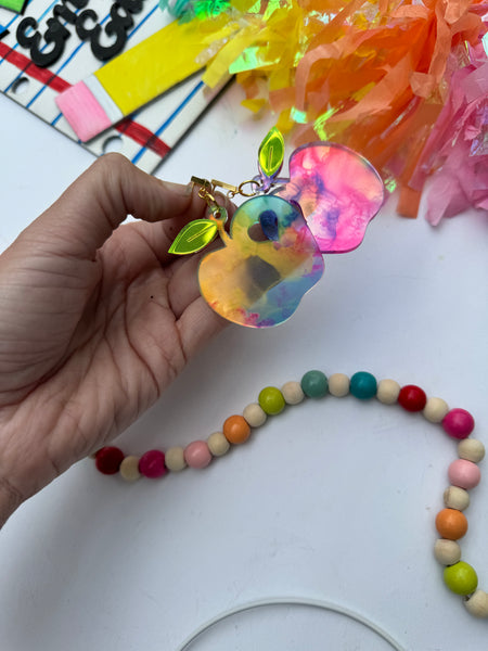 Rainbow apple dangle