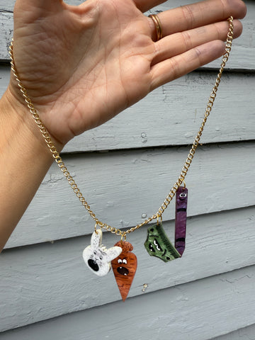 Creepy friends necklace
