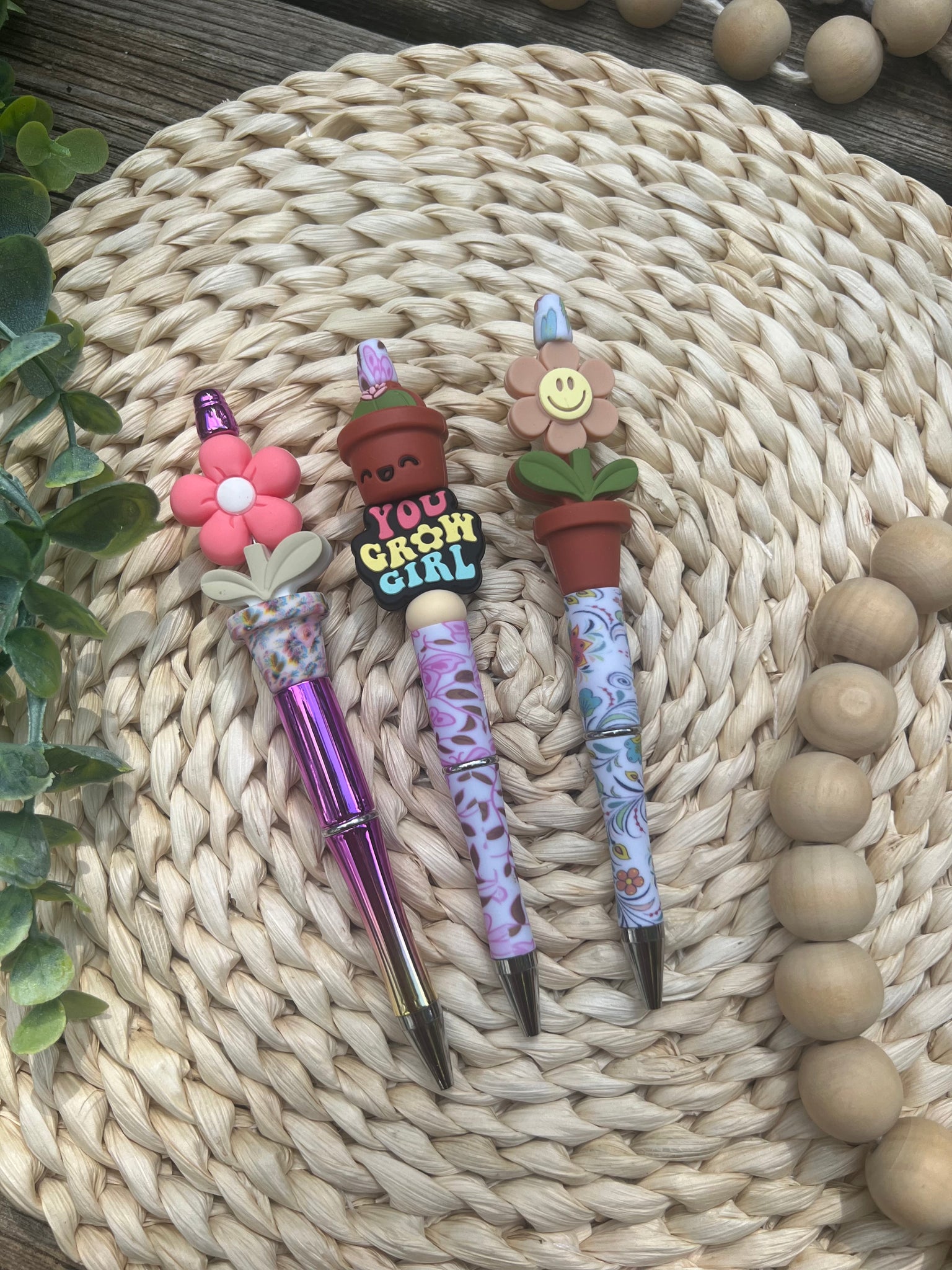 beaded bros floral pens