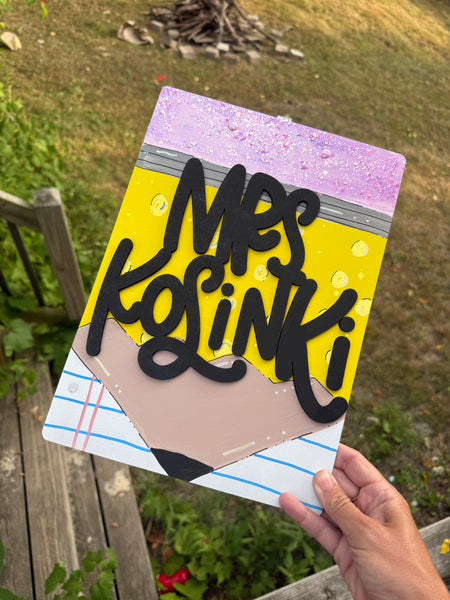 Personalized painted clipboards
