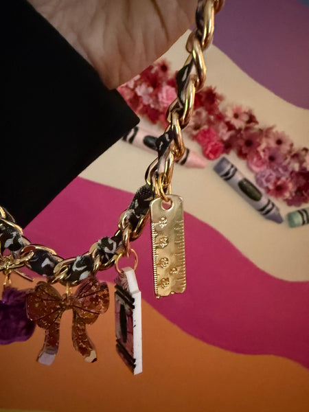 School charm necklace