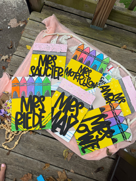 Personalized painted clipboards