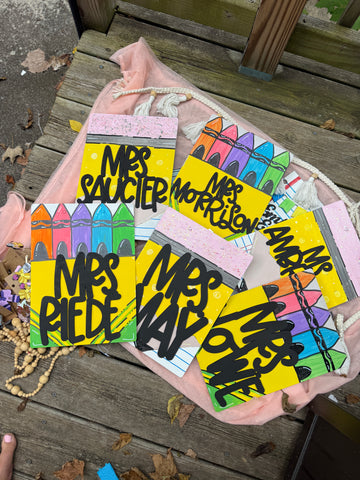 Personalized painted clipboards