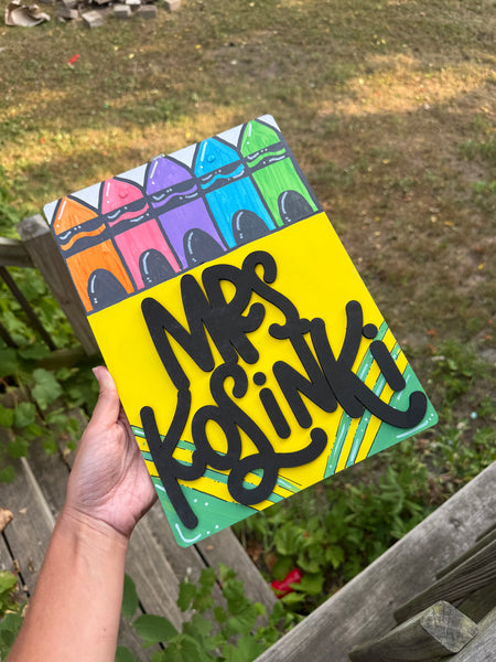 Personalized painted clipboards