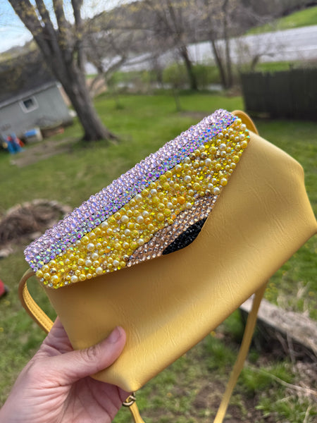 Pencil purse bling flap